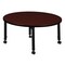 Regency Round Mobile Tables, 30 W, 30 L, 23-34 H, Wood, Metal, Mahogany TB30RNDMHAPCBK - alternate 3